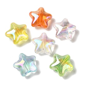 UV Plating Transparent Acrylic Beads, Star