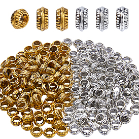 300шт 2 цвета тибетского сплава разделительные бусины, плоско-круглые