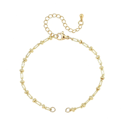 Brass with 304 Stainless Steel Bracelet Making, Rondelle