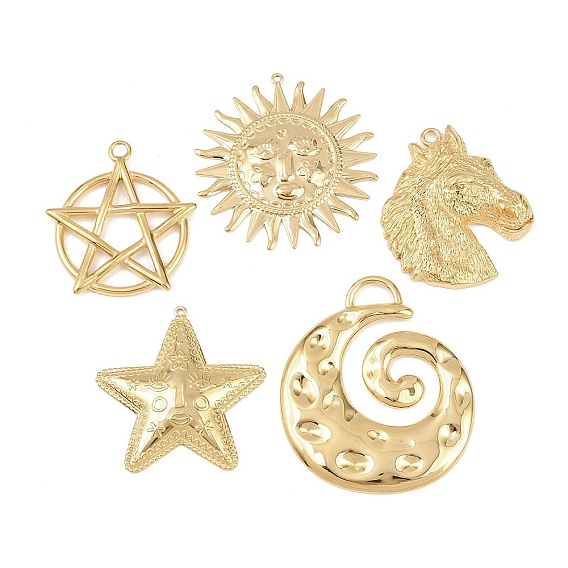 304 подвески из нержавеющей стали, золотые