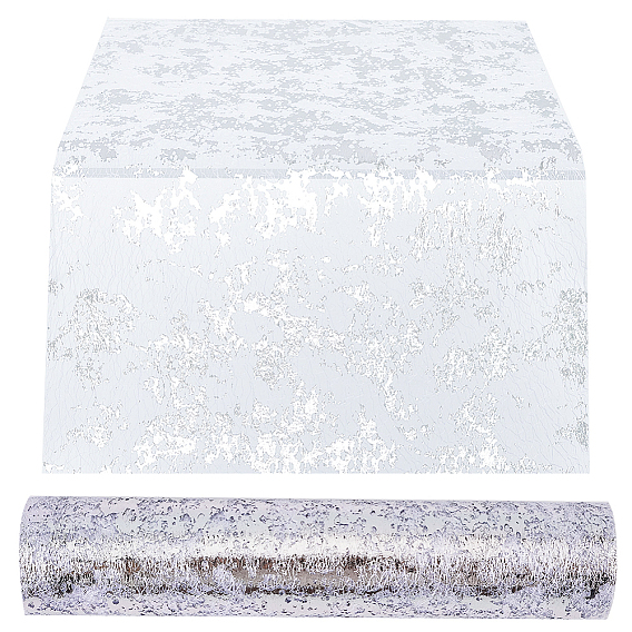 Polyester Table Runner Roll, Glitter Metallic Gold Thin Mesh Table Runner, for Party Wedding Home Decoration