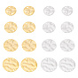 48шт 8 стили латунные подвески для разъемов, плоско-круглые, крутить круглые звенья