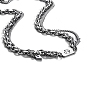Men's Constellation Stainless Steel Necklace, Cable & Curb Chains Double Layer Necklace
