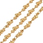 5M 304 Stainless Steel Dolphin Link Chains, Soldered, with Spool, Ion Plating(IP), Long-Lasting Plated