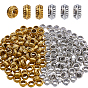 300шт 2 цвета тибетского сплава разделительные бусины, плоско-круглые