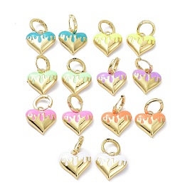 Boucles d'oreilles créoles en laiton plaqué or 18k coeur véritable, plaqué longue durée