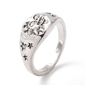 Кольцо на палец в стиле ретро из сплава солнца и звезд для женщин