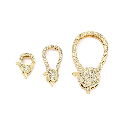 Латунные микро проложить кубического циркония когтя омара застежками