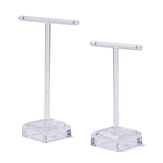 T Bar Acrylic Earring Display Stand, T Bar with Two Holes
