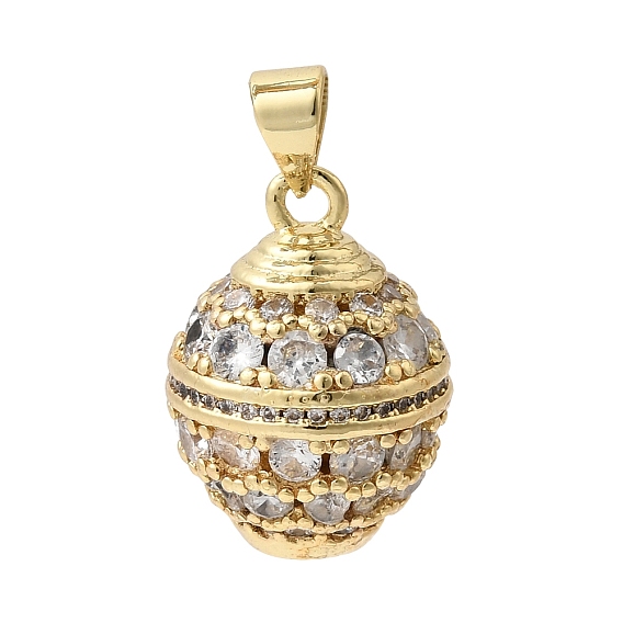 Латунные микропаве прозрачные подвески с фианитом, круглые подвески, стойки покрытие, без свинца и без кадмия, долговечный