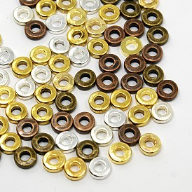 Tibetan Style Beads Donut Spacer Beads, 6x6x2mm, Hole: 3mm, about 788pcs/200g