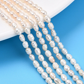 Нити из натурального культивированного пресноводного жемчуга, рис