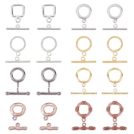 Brass Toggle Clasps, Mixed Shapes