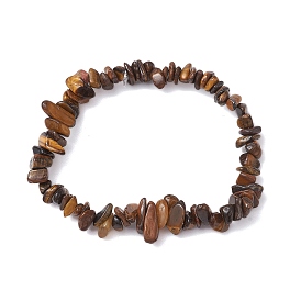 Natural Gemstone Chip Beaded Stretch Bracelets for Women Men