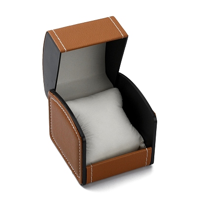 Cajas de reloj de cuero pu, con la almohada, sauqre