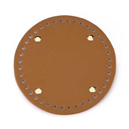 PU Leather Flat Round Bag Bottom, for Knitting Bag, Women Bags Handmade DIY Accessories