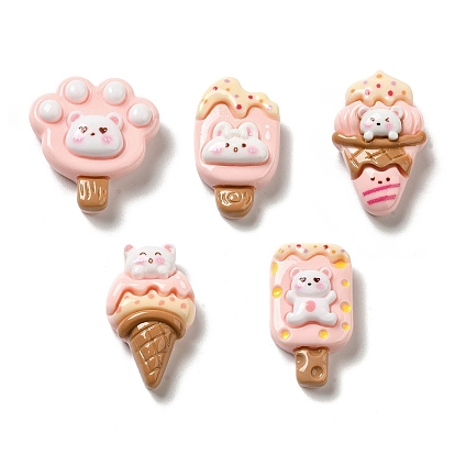 Кабошоны из непрозрачной смолы, имитация еды, декодирование, мороженое