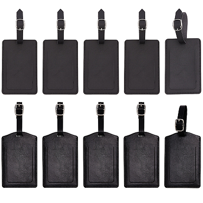 10шт. 2 стили кожаных багажных бирок, прямоугольные