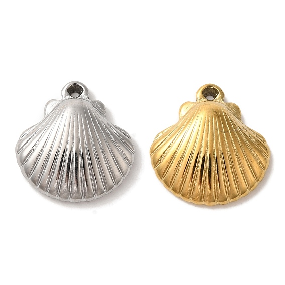 Ионное покрытие (ip) 304 подвески из нержавеющей стали, шарм в форме ракушки