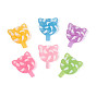 Luminous & Frosted Transparent Resin Cabochons, Cat Lollipop, Glow in the Dark