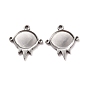 304 Stainless Steel Pendants Cabochons Settings, Eye