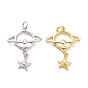 Латунные микропаве прозрачные подвески с фианитом, с целью перехода в кольце, долговечный, планета со звездой