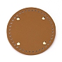 PU Leather Flat Round Bag Bottom, for Knitting Bag, Women Bags Handmade DIY Accessories
