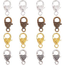 Тибетский стиль сердце Lobster Claw застежками