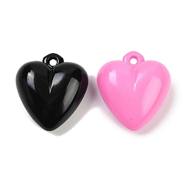 Непрозрачные акриловые подвески, сердце