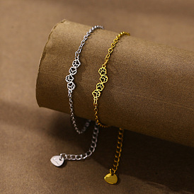 304 браслеты из нержавеющей стали с отпечатками лап, браслеты-цепочки для женщин