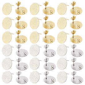 40 шт. 2 цвета 304 серьги-гвоздики из нержавеющей стали