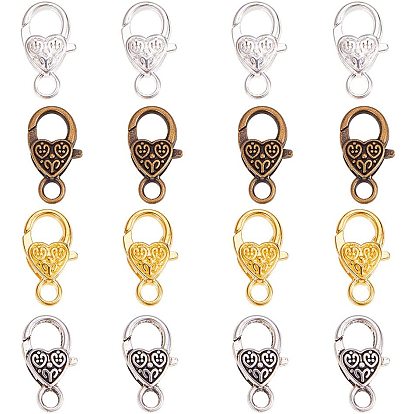 Тибетский стиль сердце Lobster Claw застежками