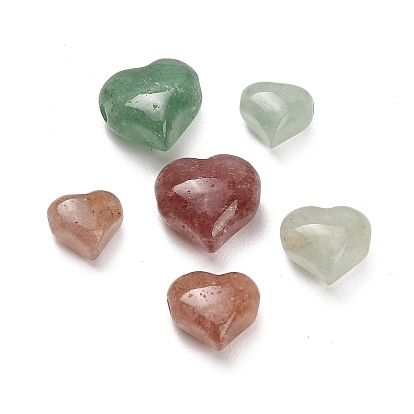 Natural Strawberry Quartz Beads, Heart