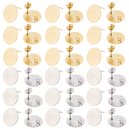 40 шт. 2 цвета 304 серьги-гвоздики из нержавеющей стали