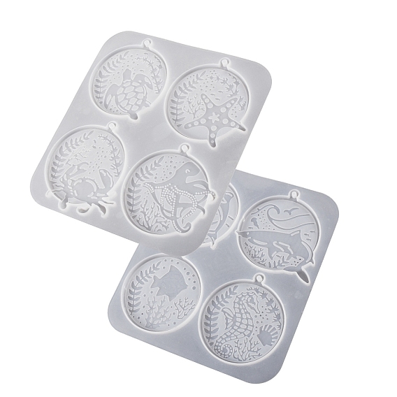 Силиконовая форма для подвески в виде черепахи, дельфина, морской звезды и морского конька, формы для литья смолы, для уф-смолы, изготовление изделий из эпоксидной смолы