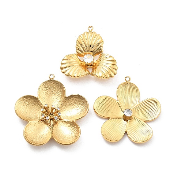 304 подвески из нержавеющей стали, со стразами, вакуумное покрытие pvd, 