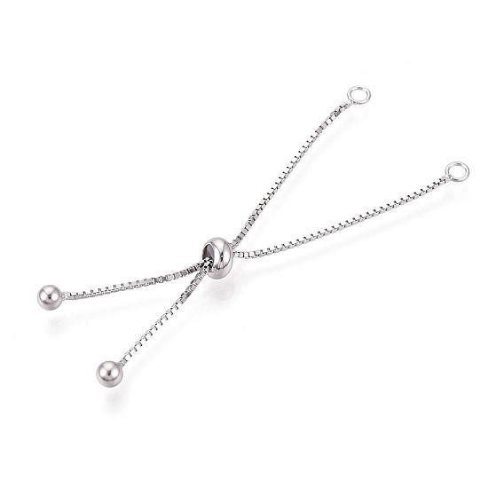 925 удлинители цепочки из стерлингового серебра, круглые, с застежками-слайдерами и подвесками