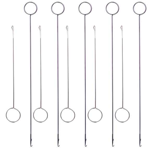 Stainless Steel Sewing Loop Turner Hook, with Latch, for Fabric Straps, Handmade Sewing Tools DIY Knitting Accessories