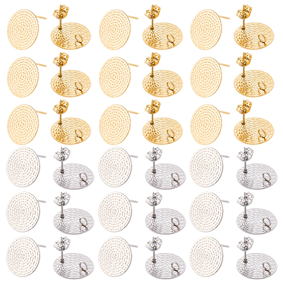 40 шт. 2 цвета 304 серьги-гвоздики из нержавеющей стали