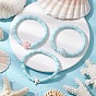 3 piezas 3 estilos pulseras elásticas con cuentas heishi de arcilla polimérica redondas y planas hechas a mano, pulseras apilables para mujer, Con chip de turquesa sintética y porcelana.
