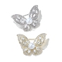 Сплава брошь, булавка для лацкана со стразами и искусственным жемчугом, бабочка