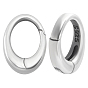 2 шт. 925 Кольца с пружинным затвором из стерлингового серебра, овальные