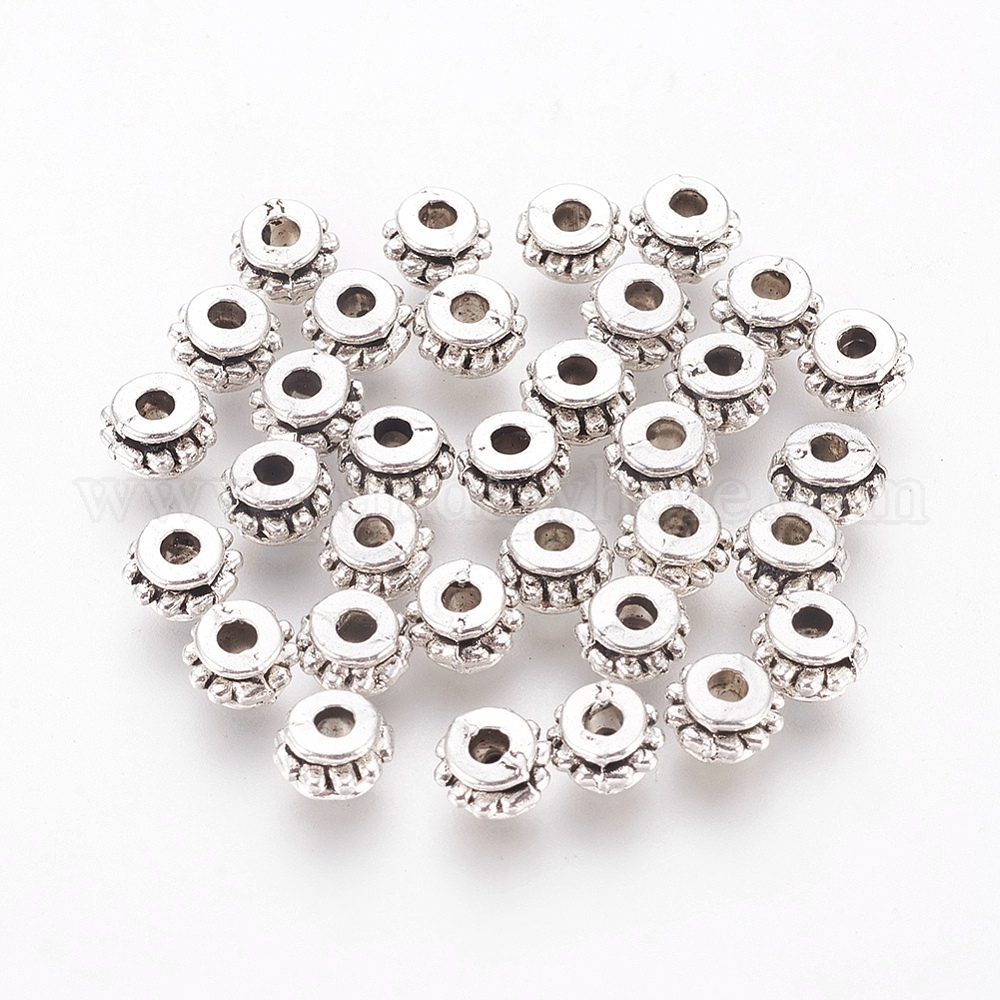 China Factory Tibetan Style Zinc Alloy Spacer Beads, Lead Free