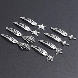 Alloy Snap Hair Clips, Hair Accessories for Woman Girls