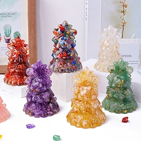 Украшения драгоценных камней дисплей, украшение для домашнего офиса из смолы, рождественская елка