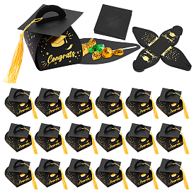 Бумажные подарочные пакеты в форме докторской шляпы с кисточкой, конфеты на день рождения, свадьба