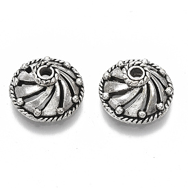 Tibetan Style Alloy Bead Caps, Apetalous, Cadmium Free & Lead Free