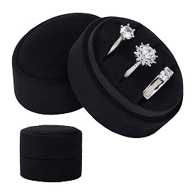 3-коробки для упаковки бархатных колец с прорезями, овальные