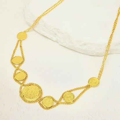 Винтажные кулоны-нагрудники с тиснеными монетами для повседневного ношения, нарядная и свадебная одежда