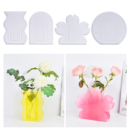 DIY Vase Silicone Molds, Resin Casting Molds, For UV Resin, Epoxy Resin, White